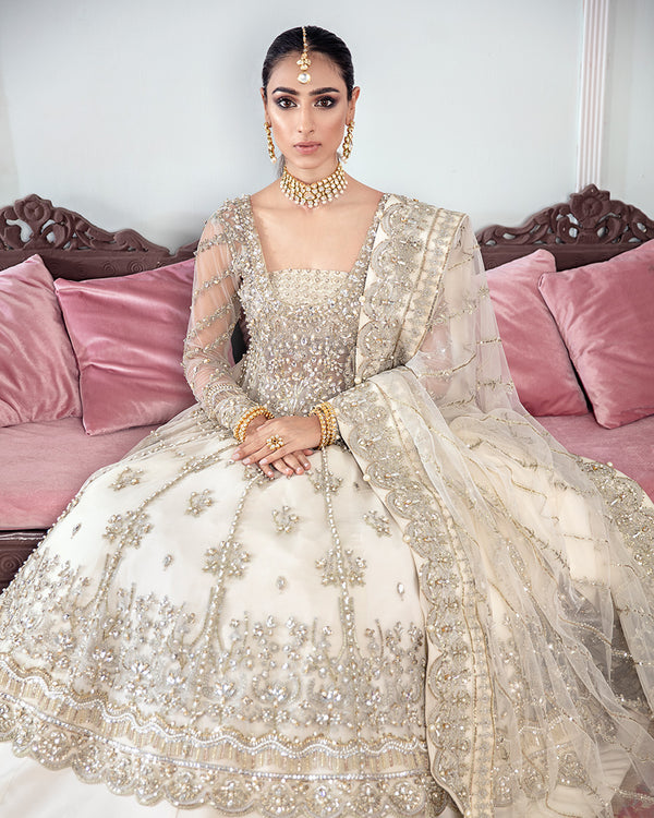 Gulaal | Wedding Formals | MEERAL EMBROIDERED NET 3-PIECE SUIT WS-22 - Pakistani Designer Dress - by Gulaal | Type: Bridal - 100% Original at Saira Sultan