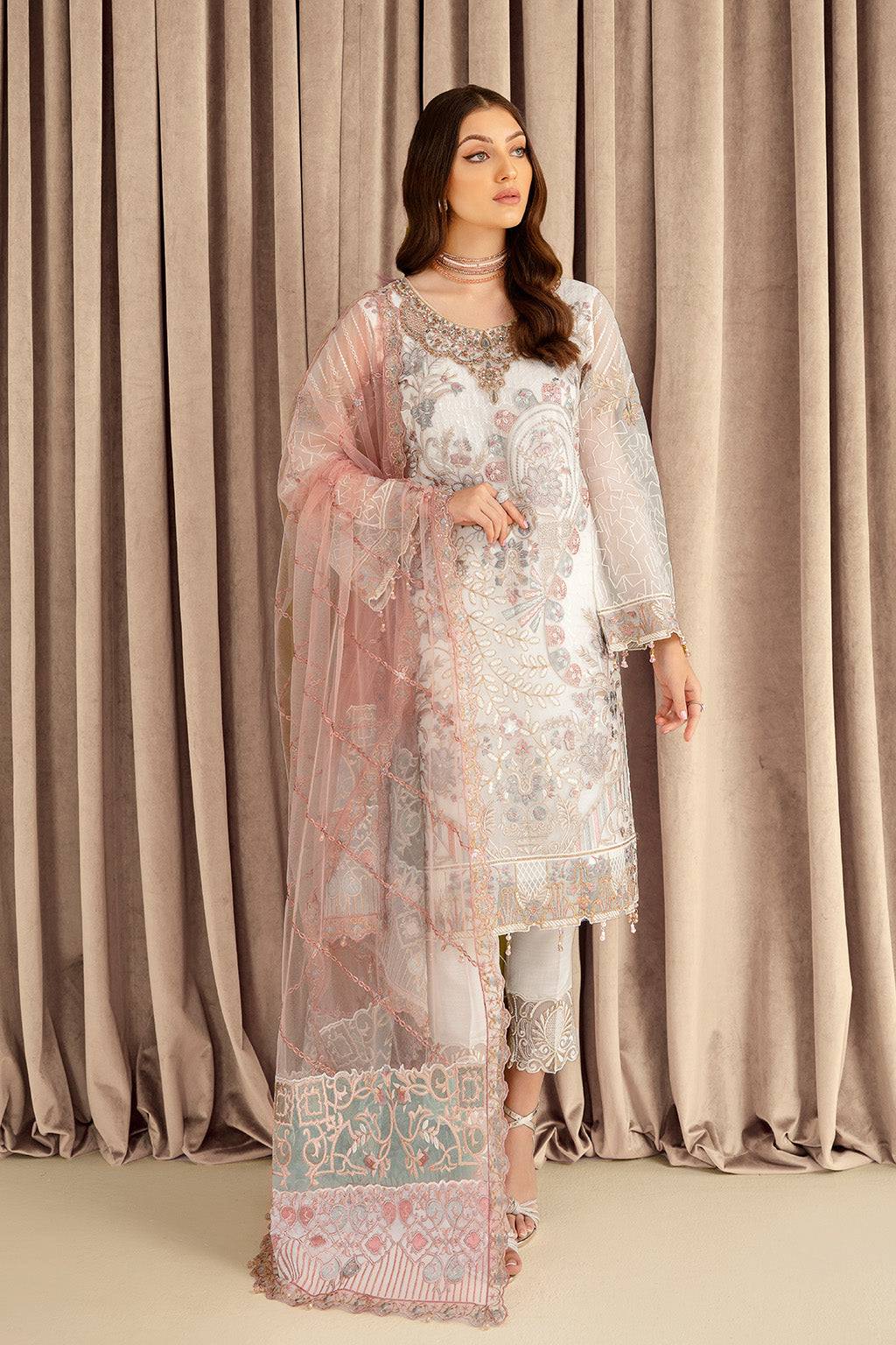 Ramsha | Minhal Organza Collection | M-707 - Pakistani Designer Dress - by Ramsha | Type: Formal - 100% Original at Saira Sultan