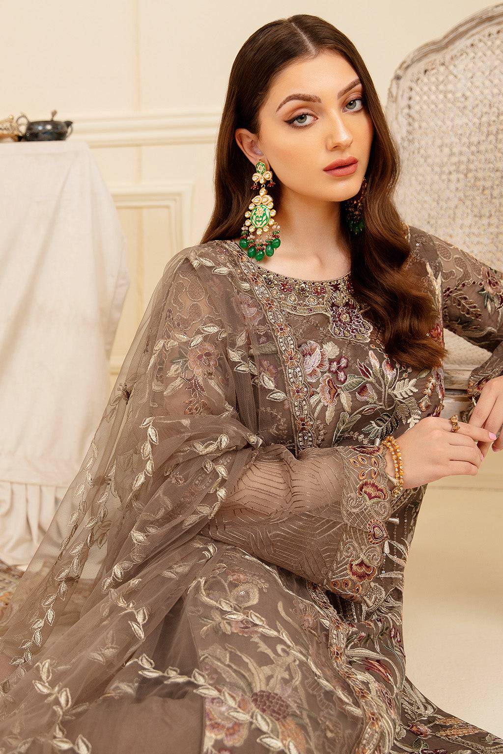 Ramsha | Minhal Organza Collection | M-710 - Pakistani Designer Dress - by Ramsha | Type: Formal - 100% Original at Saira Sultan