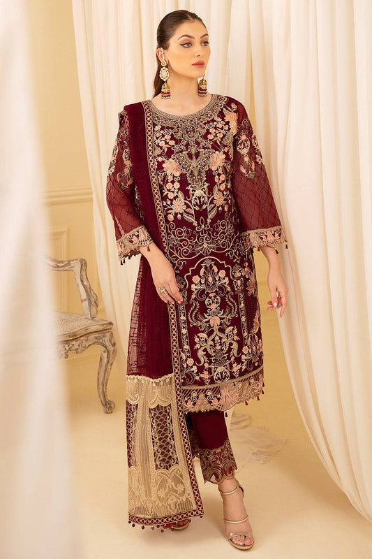Ramsha | Minhal Organza Collection | M-706 - Pakistani Designer Dress - by Ramsha | Type: Formal - 100% Original at Saira Sultan
