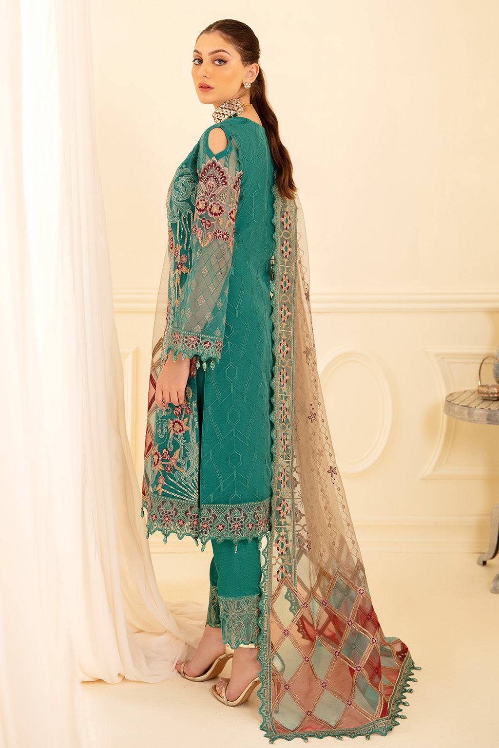 Ramsha | Minhal Organza Collection | M-708 - Pakistani Designer Dress - by Ramsha | Type: Formal - 100% Original at Saira Sultan
