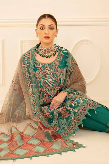 Ramsha | Minhal Organza Collection | M-708 - Pakistani Designer Dress - by Ramsha | Type: Formal - 100% Original at Saira Sultan