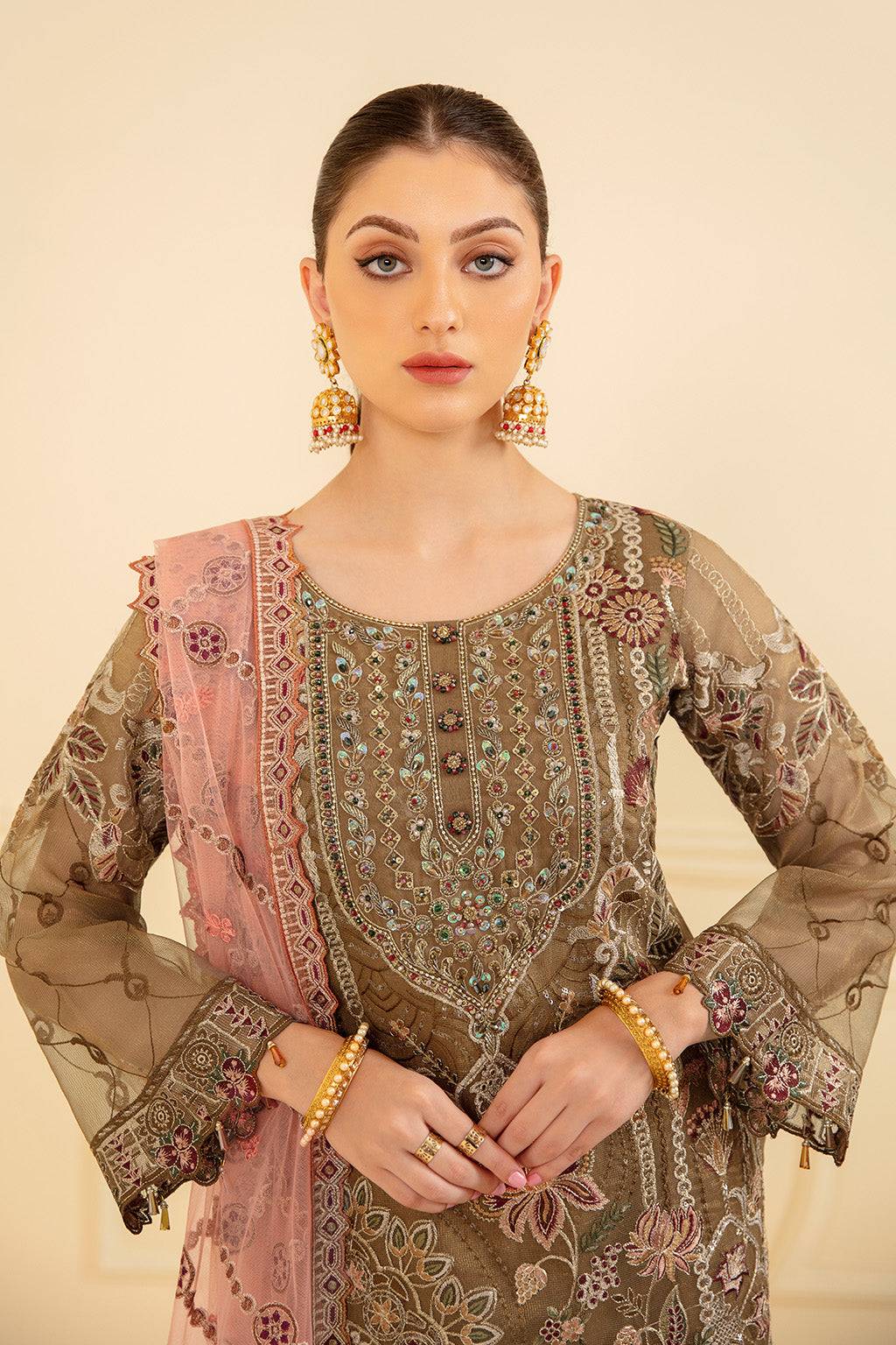 Ramsha | Minhal Organza Collection | M-705 - Pakistani Designer Dress - by Ramsha | Type: Formal - 100% Original at Saira Sultan
