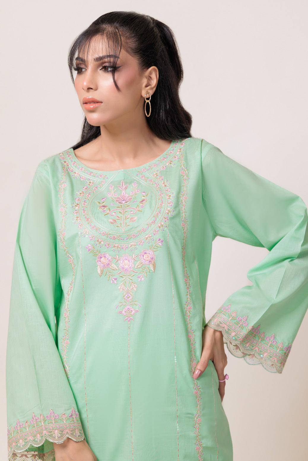 Bonanza Satrangi | M Green Cambric 2 Piece (1S24B2P002) 14 Green