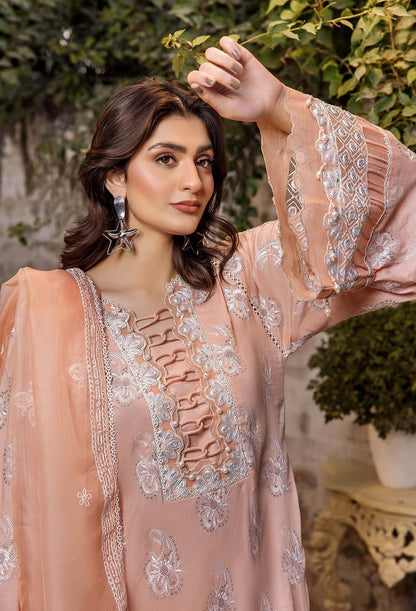 Adans Libas | Chikankari 25 | 4773 L Peach Pink Lawn