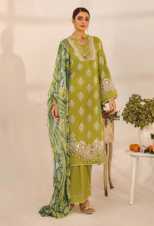 Adans Libas | Chikankari 25 | 4776 XS Parrot Green Lawn