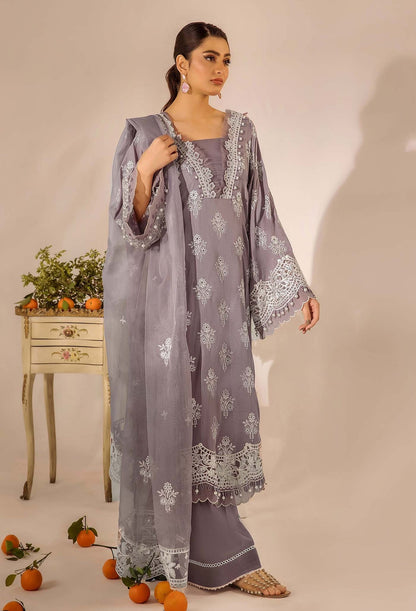 Adans Libas | Chikankari 25 | 4777 XS Lilac Gray Lawn
