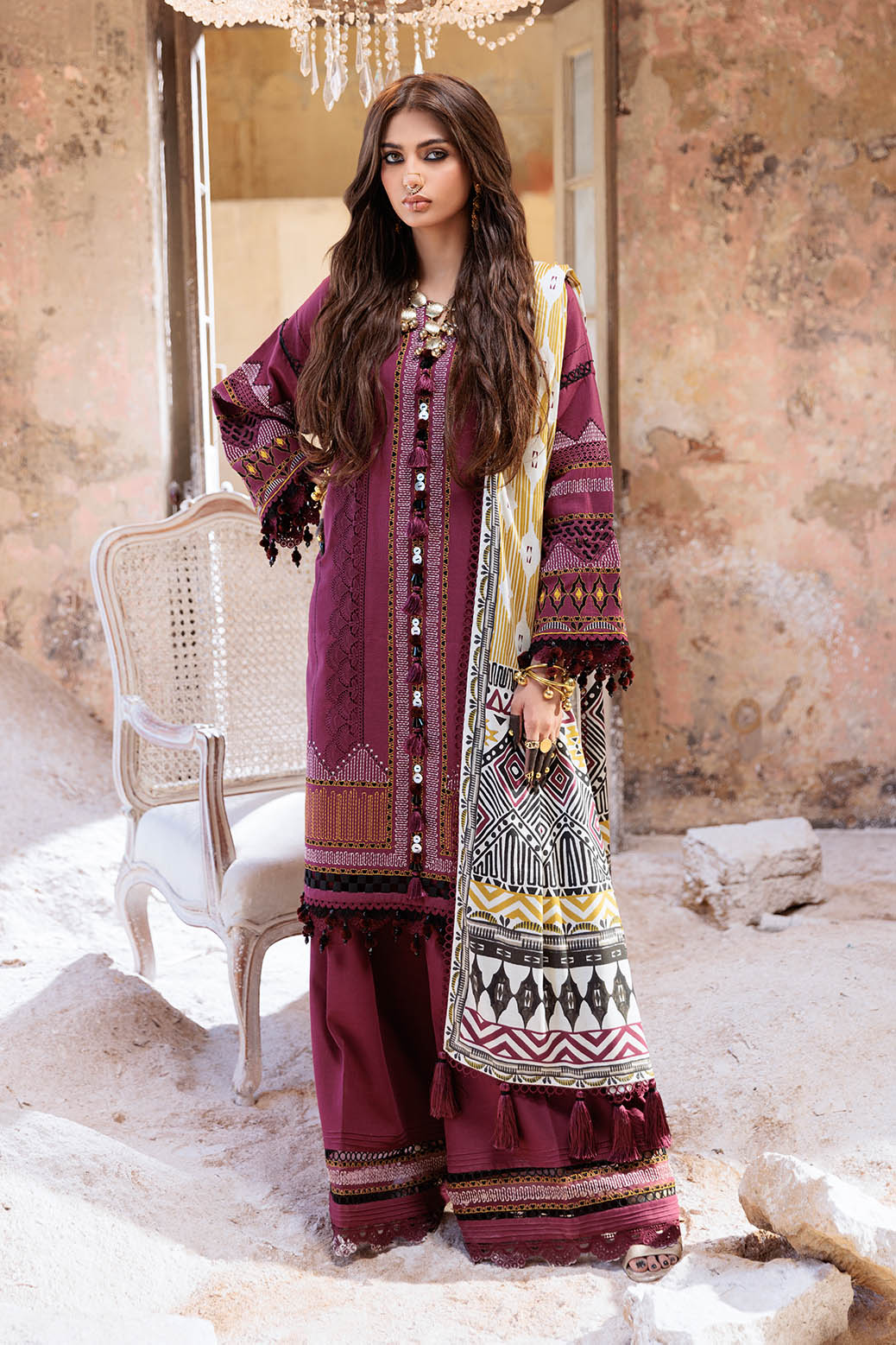 Bonanza Satrangi | Ruby Wine 3 Pc (1W24E3P005) Purple