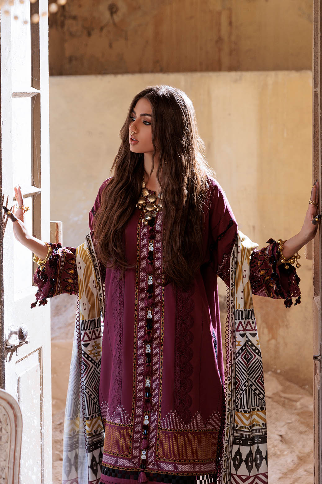 Bonanza Satrangi | Ruby Wine 3 Pc (1W24E3P005)