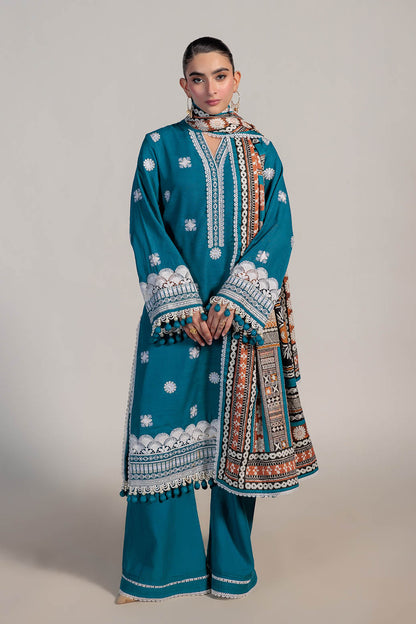 Bonanza Satrangi | Iris Vintage 3 Pc (1W24E3P020) Turquoise