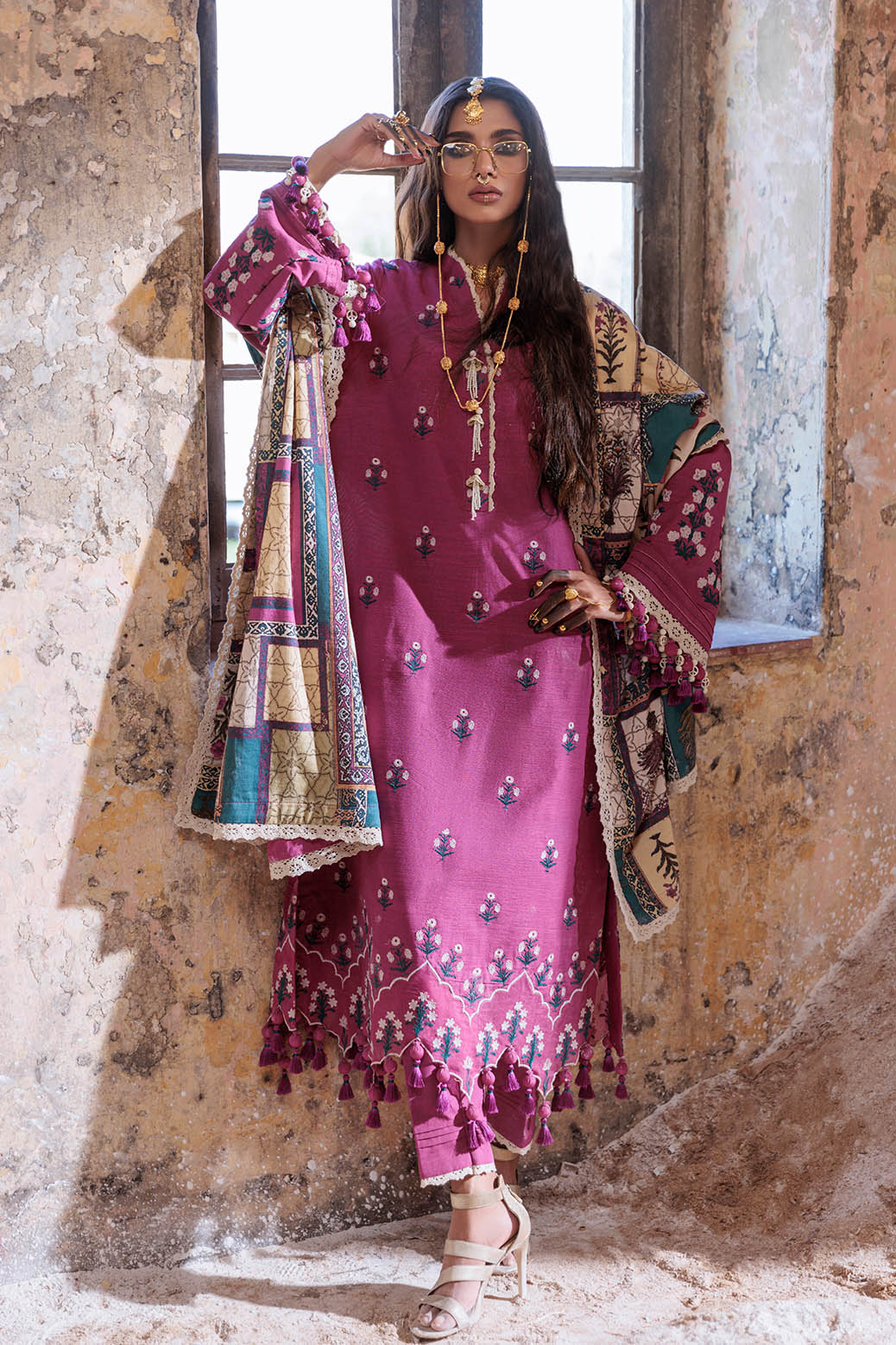 Bonanza Satrangi | Sangna 3 Pc (1W24E3P022) Pink