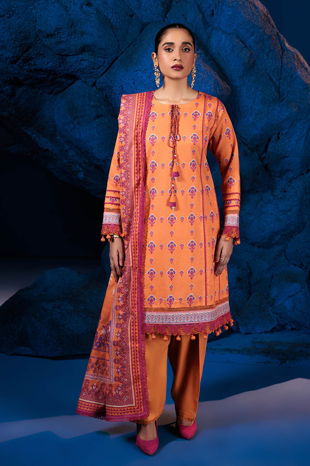 Bonanza Satrangi | Autumn Desert 3 Pc (1W24P3P106) Orange