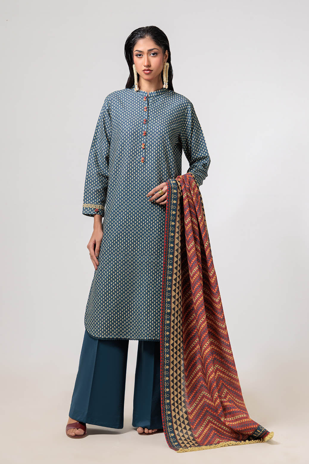 Bonanza Satrangi | Orchid 3 Pc (1W24P3P109) Teal