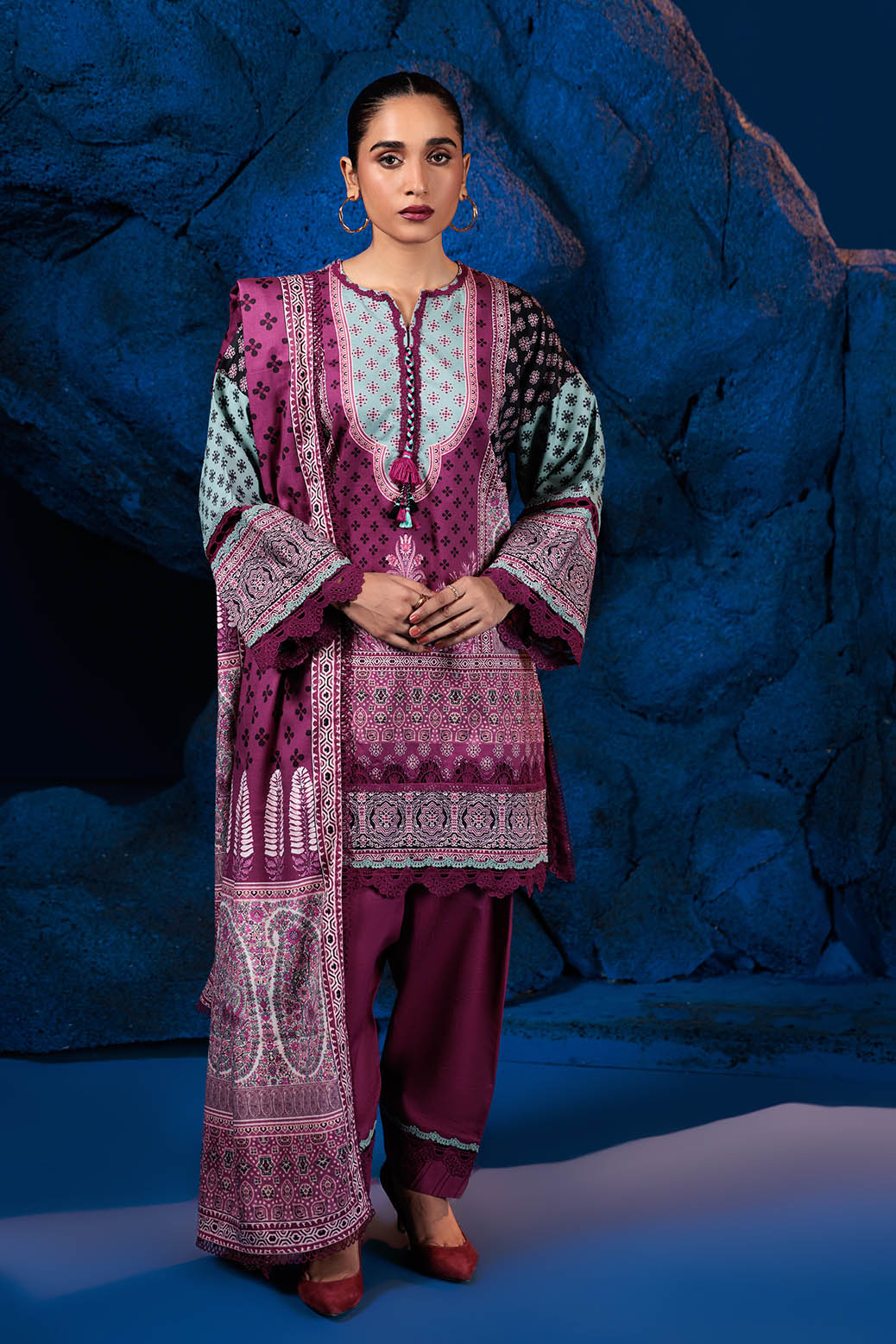 Bonanza Satrangi | Mystic Rose 3 Pc (1W24P3P217) Purple