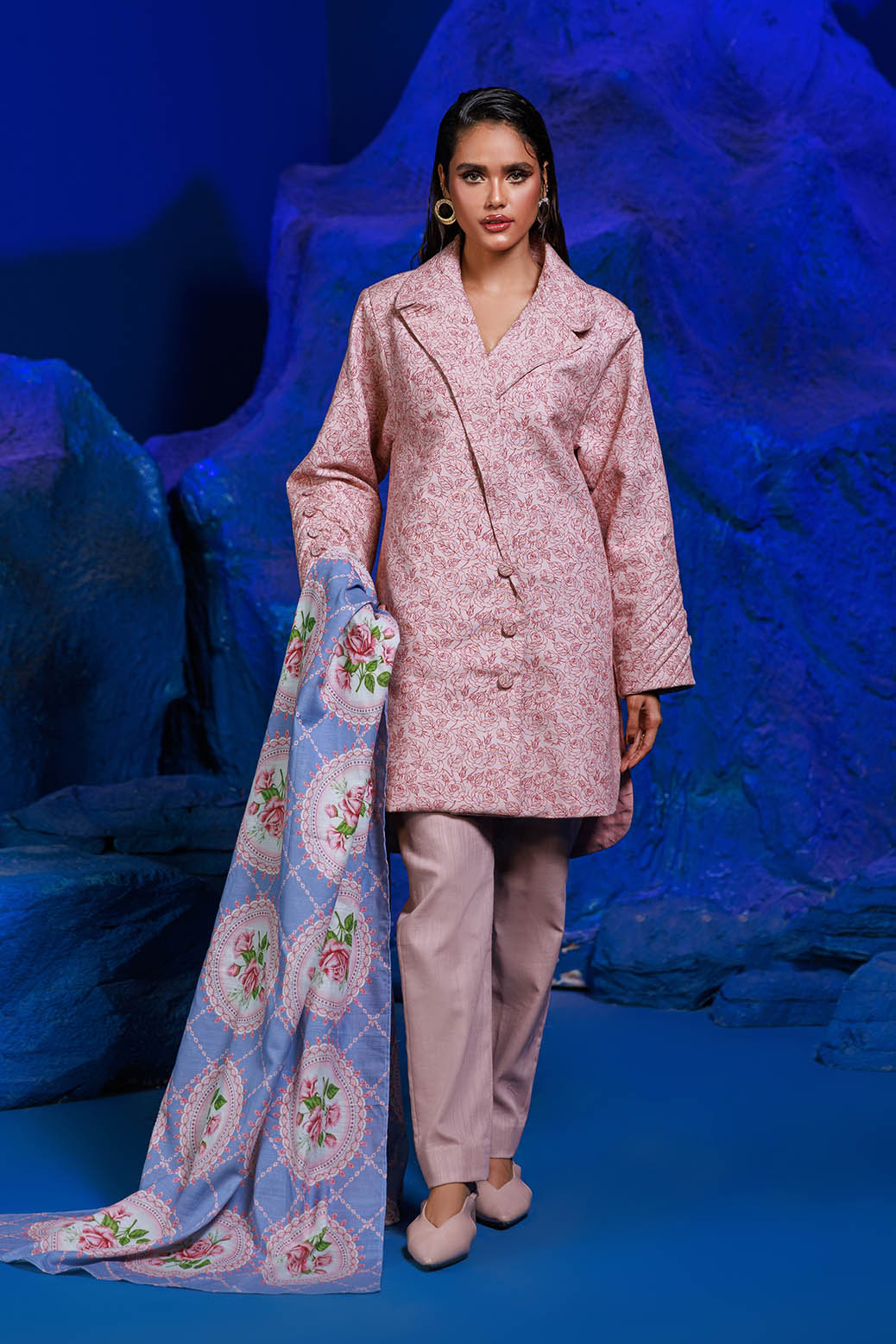 Bonanza Satrangi | Gossamer Pink 3 Pc (1W24P3P297)
