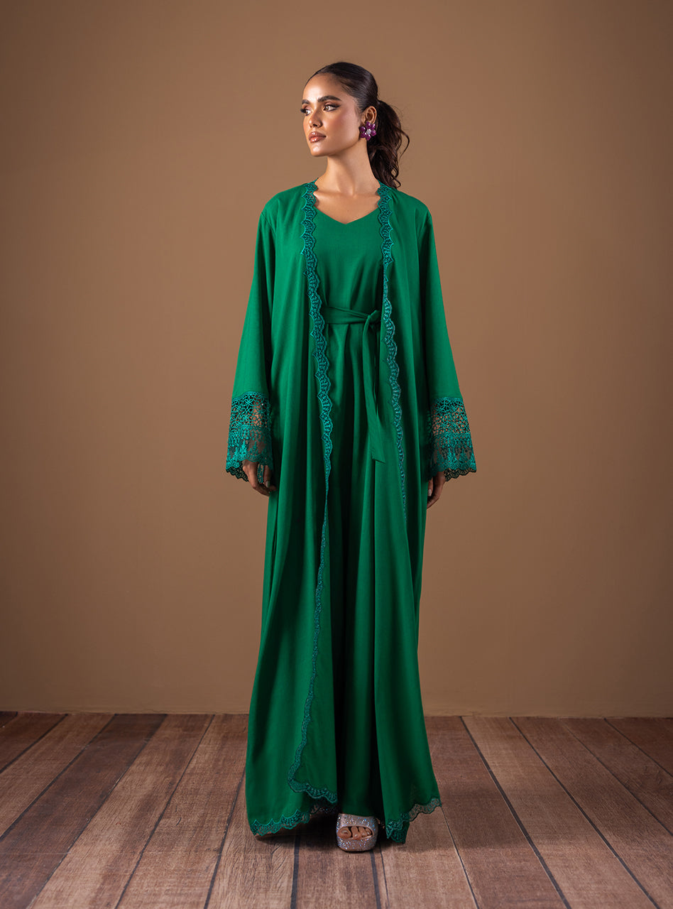 Zainab Chottani | Semi Formals | EMERALD FLAIR - Pakistani Designer Dress - by Zainab Chottani | Type: Formal - 100% Original at Saira Sultan