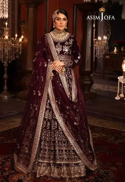 Asim Jofa | Makhmal Wedding Velvet 23 | AJMM-11 - Pakistani Designer Dress - by Asim Jofa | Type: Bridal - 100% Original at Saira Sultan