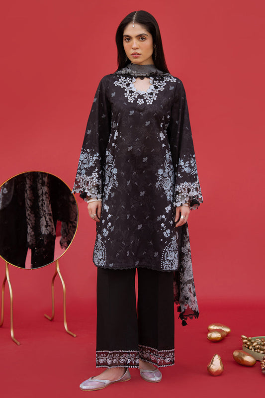 Cross Stitch | Eid Lawn Edit 25 | RAVEN WHISPER XS Black Lawn