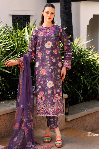 Farasha | Printed Essentials | Majestic Purple XS Plum Lawn