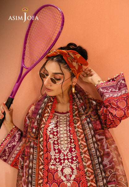 Asim Jofa | Summer Rhapsody | AJUBU-26 Printed Embroidered Lawn - Pakistani Designer Dress - by Asim Jofa - Type : Ladies Clothes - 100% Original at Saira Sultan
