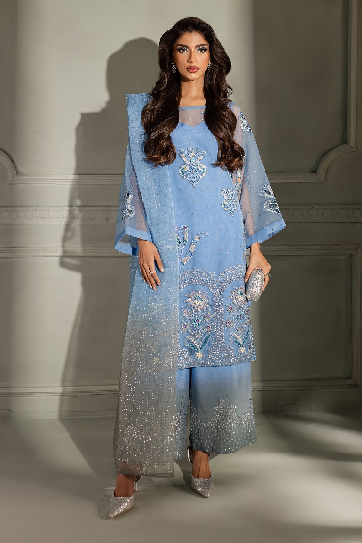 Nureh | Tiny Twinkles | Cosmic Glow TW-11 XS Denium Blue Organza
