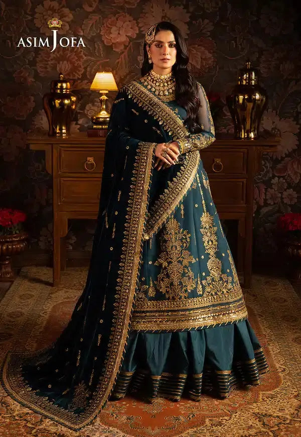 Asim Jofa | Makhmal Wedding Velvet 23 | AJMM-07 - Pakistani Designer Dress - by Asim Jofa | Type: Bridal - 100% Original at Saira Sultan