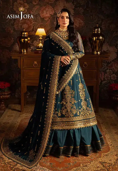 Asim Jofa | Makhmal Wedding Velvet 23 | AJMM-07 - Pakistani Designer Dress - by Asim Jofa | Type: Bridal - 100% Original at Saira Sultan