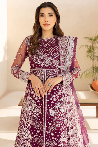Farasha | Lu Zella Premium Formals 25 | Merlot Dust - Pakistani Designer Dress - by Farasha - Type : Ladies Clothes - 100% Original at Saira Sultan