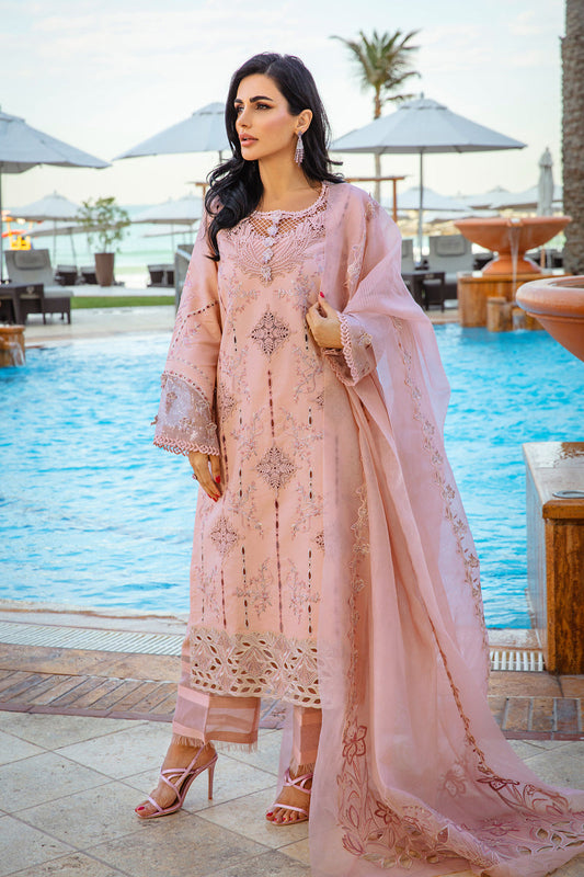 Rangrasiya | Premium Summer Lawn 25 | Amani XS Nude Pink Lawn