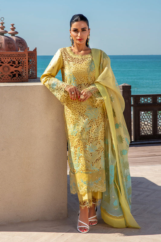 Rangrasiya | Premium Summer Lawn 25 | Minal XS Yellow Lawn