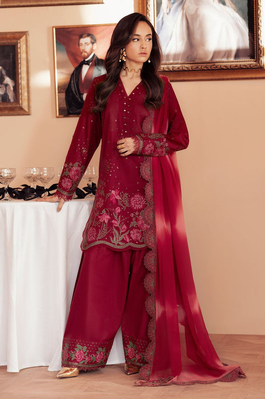 Nureh | Feya Eid Collection | FE-07 XS Carmine Lawn
