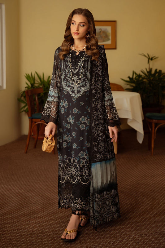 Nureh | Maya Swiss Lawn | NS-151 XS Black Lawn