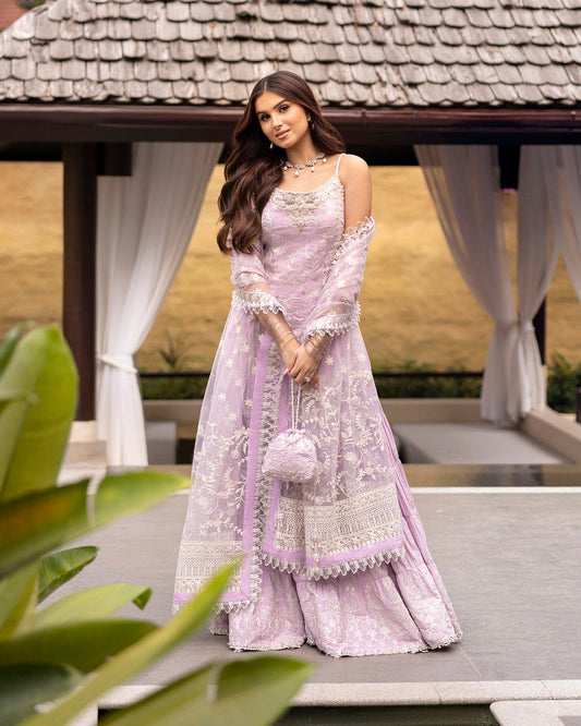 Faiza Saqlain | Zinnia Lawn 25 | Soma XS Lilac Lawn