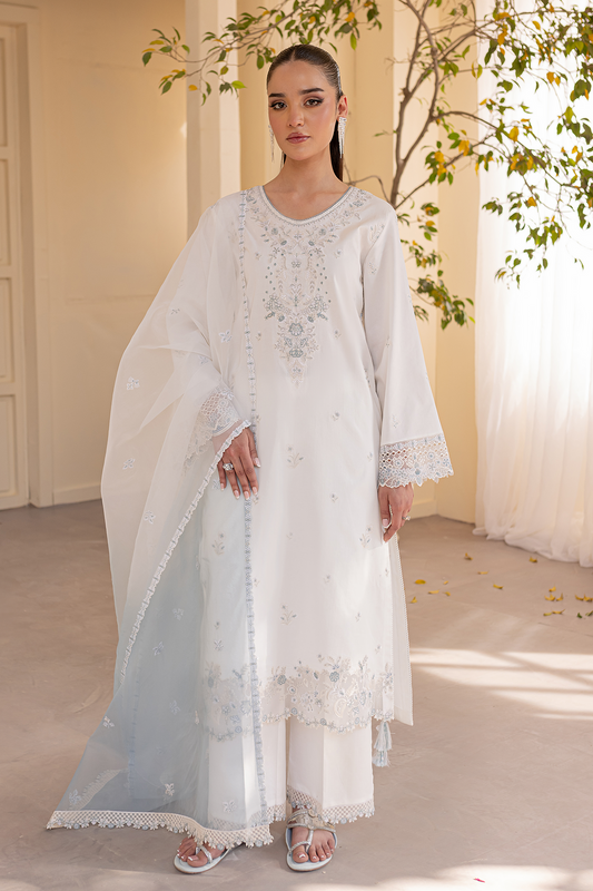 Seran | Nayab Eid Lawn | AIRA XS White Lawn