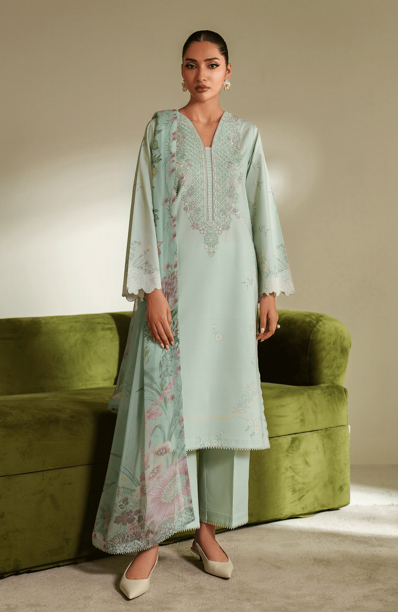 Seran | Ilara Cambric | SERENE - Pakistani Designer Dress - by Seran - Type : Ladies Clothes - 100% Original at Saira Sultan