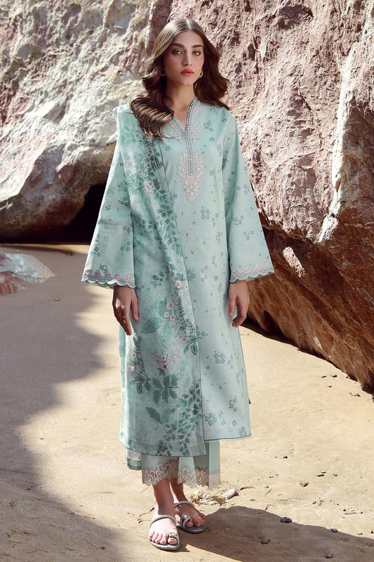 Seran | Afsanah Lawn 25 | NYLA XS Sky Blue Lawn