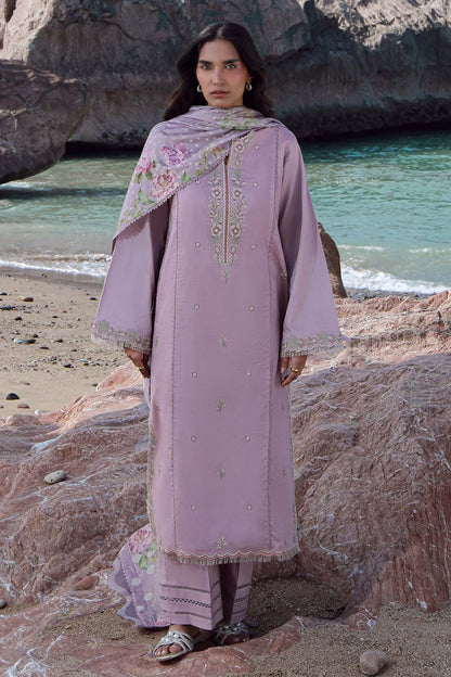 Seran | Afsanah Lawn 25 | NIHAL XS Purple Gray Lawn