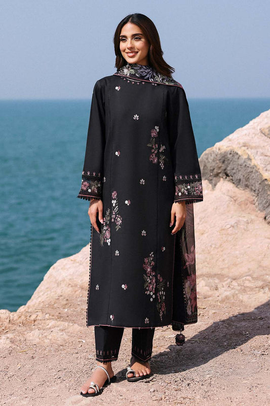 Seran | Afsanah Lawn 25 | ZOYA XS Black Lawn