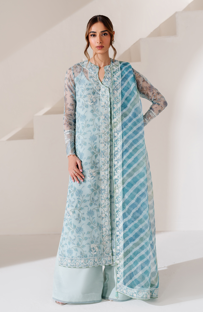 Seran | Eid Luxe Pret 25 | KEVA XS Blue Raw Silk