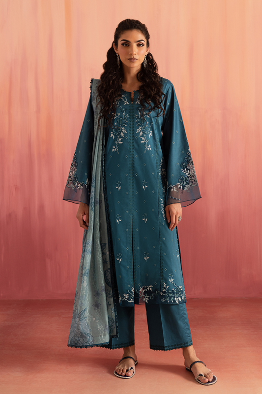 Seran | Nayab Eid Lawn | TIA XS Teal Green Lawn