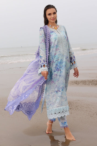 Nureh | Gardenia Embroidered Lawn 25 | NSG-176 XS Light Blue Lawn