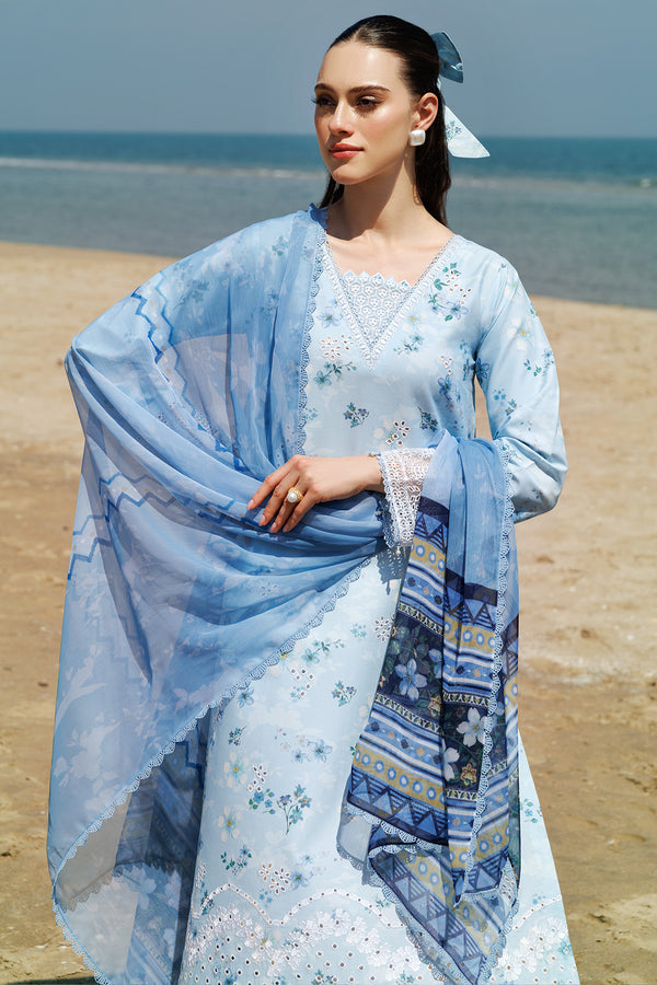 Farasha | Printed Essentials | Moonlit Blue L Light Blue Lawn