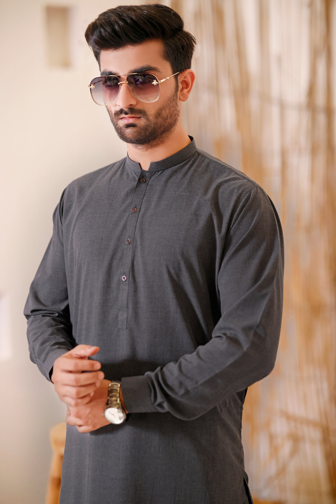 TGM | Men Fancy Wedding | Gun Powder (3 Piece) Medium