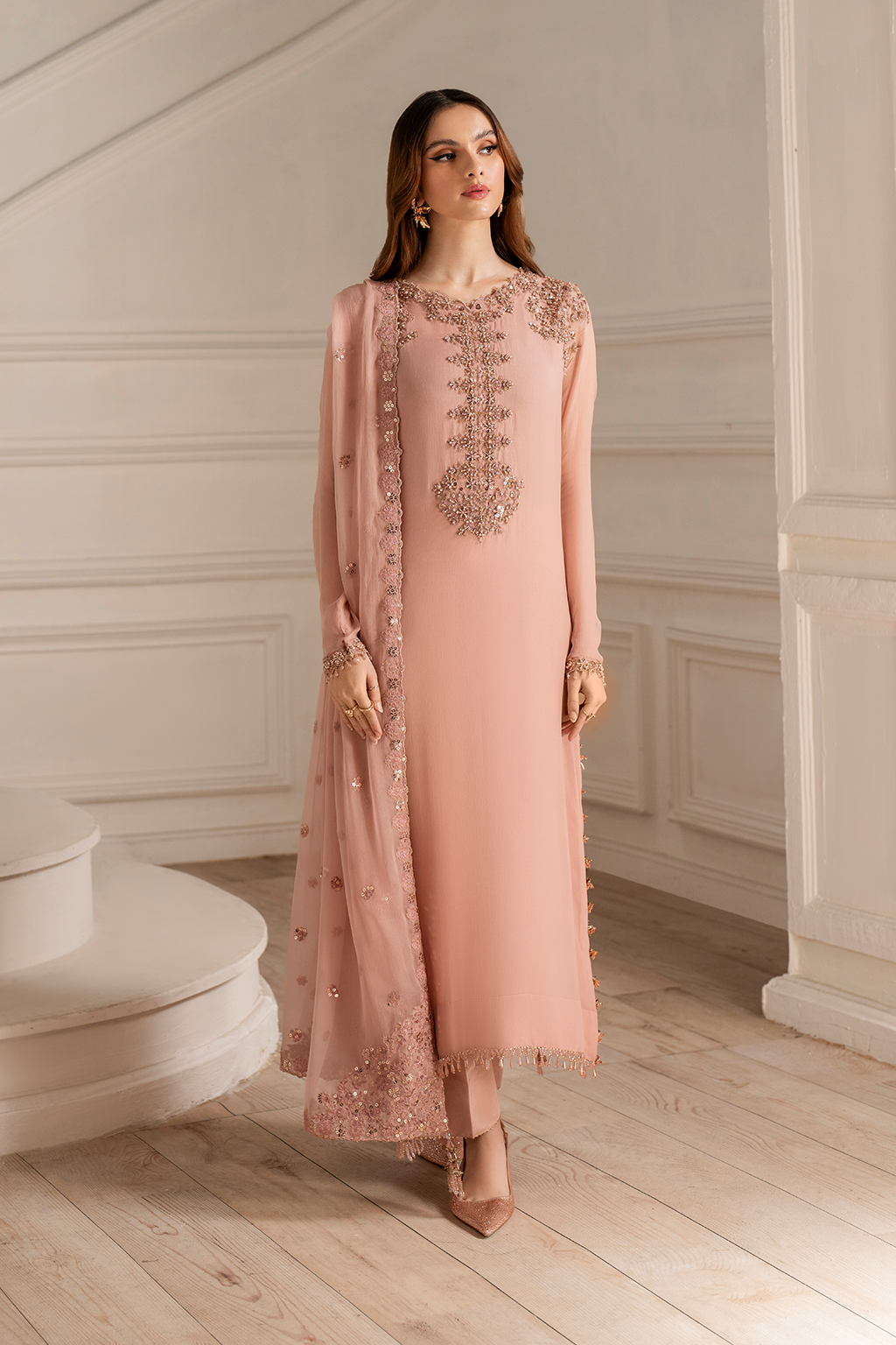 Iznik I Festive Formal I UE-479 Embroidered Chiffon - Pakistani Designer Dress - by Iznik - Type : Ladies Clothes - 100% Original at Saira Sultan