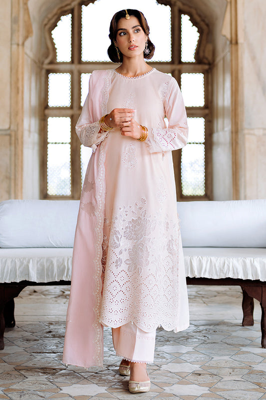 Cross Stitch | Eid Lawn Edit 25 | PEACH BLUSH XS Pink Lawn