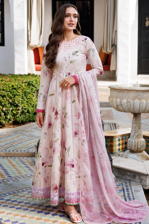 Farasha | Printed Essentials | Pink Bloom XS Pale Pink Lawn