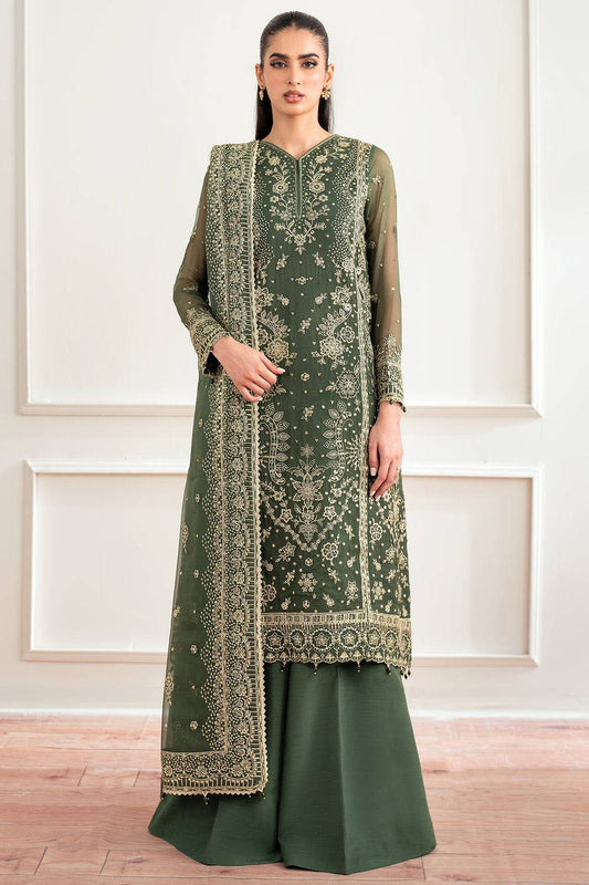 Farasha | Essence Formals 25 | Muted Moss - Pakistani Designer Dress - by Farasha - Type : Ladies Clothes - 100% Original at Saira Sultan