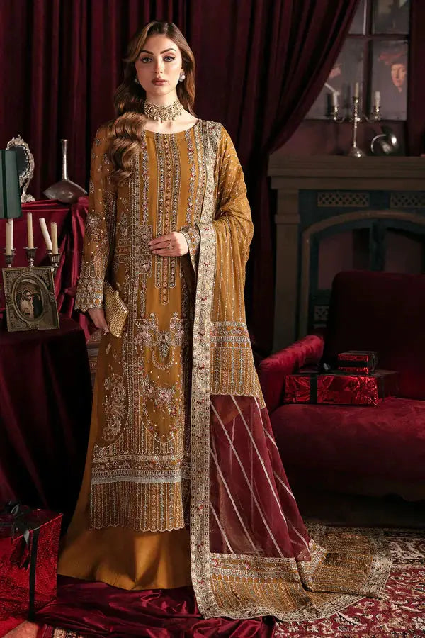 Nureh | Elanora Formals 24 | Crimson - Pakistani Designer Dress - by Nureh | Type: Formal - 100% Original at Saira Sultan
