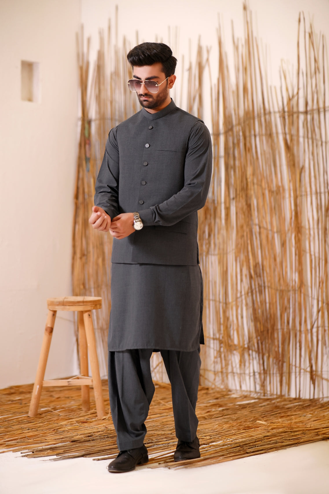 TGM | Men Fancy Wedding | Gun Powder (3 Piece)