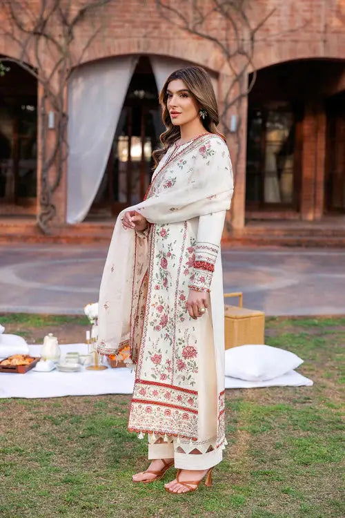 Farasha | Kaavish Lawn 24 | SURREAL WHITE - Pakistani Designer Dress - by Farasha | Type: Luxury - 100% Original at Saira Sultan
